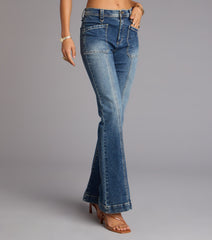 Street Flare Mid-Rise Flare Denim Jeans