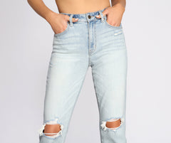 Ally Super High Rise Straight Cropped Jeans
