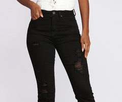 On The Rise Distressed Skinny Jeans