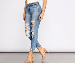 Rise Up Distressed Skinny Jeans