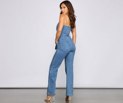 Denim Diva Halter Jumpsuit