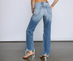 So The Drama High Rise Destructed Boyfriend Jeans