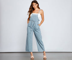 Girl Next Door Wide Leg Overalls