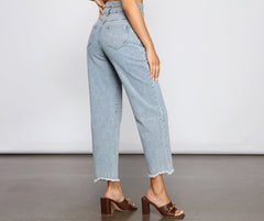 High Rise Cutout Boyfriend Jeans