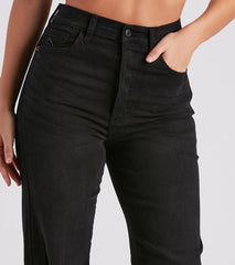 There She Goes High-Rise Slit Boyfriend Jeans