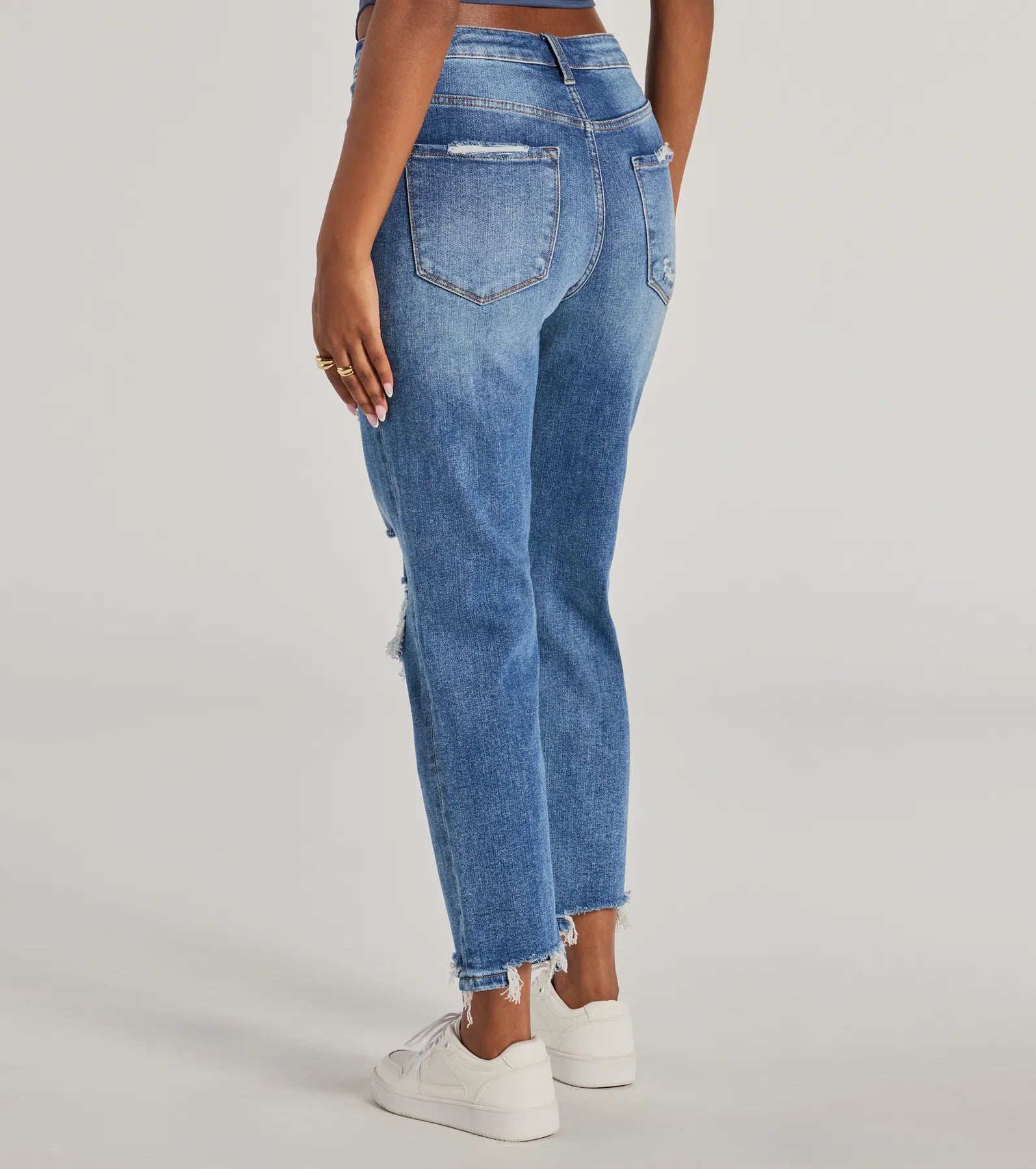 High-Rise Straight Cropped Jeans by Windsor Denim