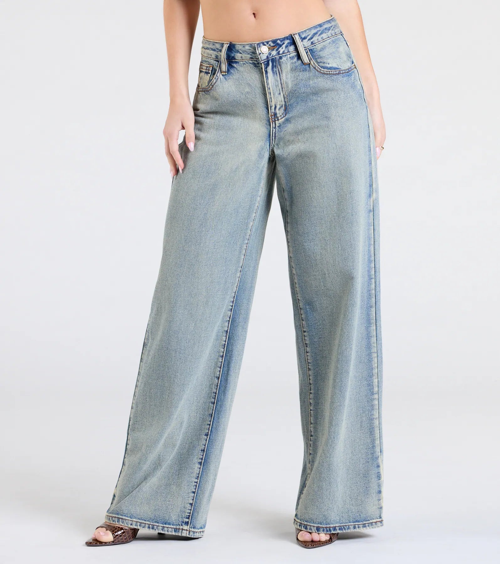 Fresh Take Mid-Rise Baggy Denim Jeans