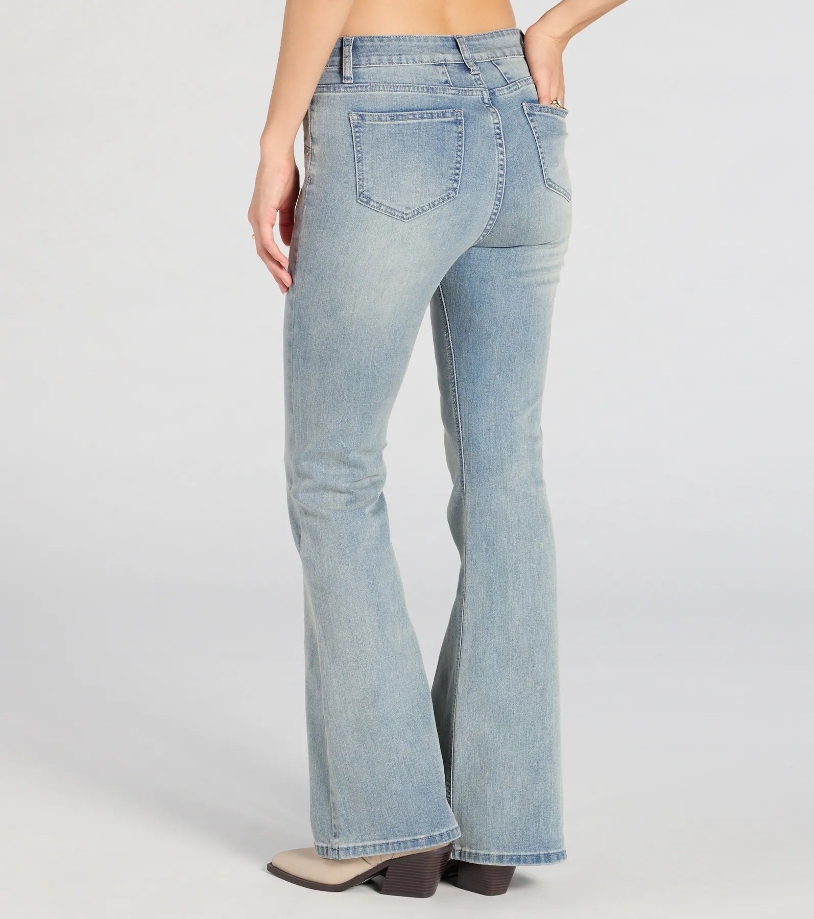 Vibe Check High-Rise Flare Denim Jeans