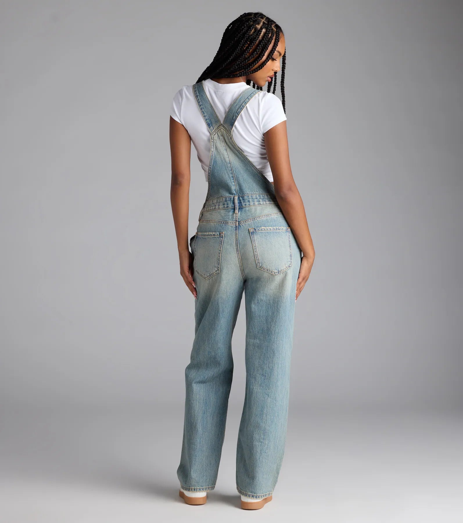 Casual Babe Tinted Denim Overalls