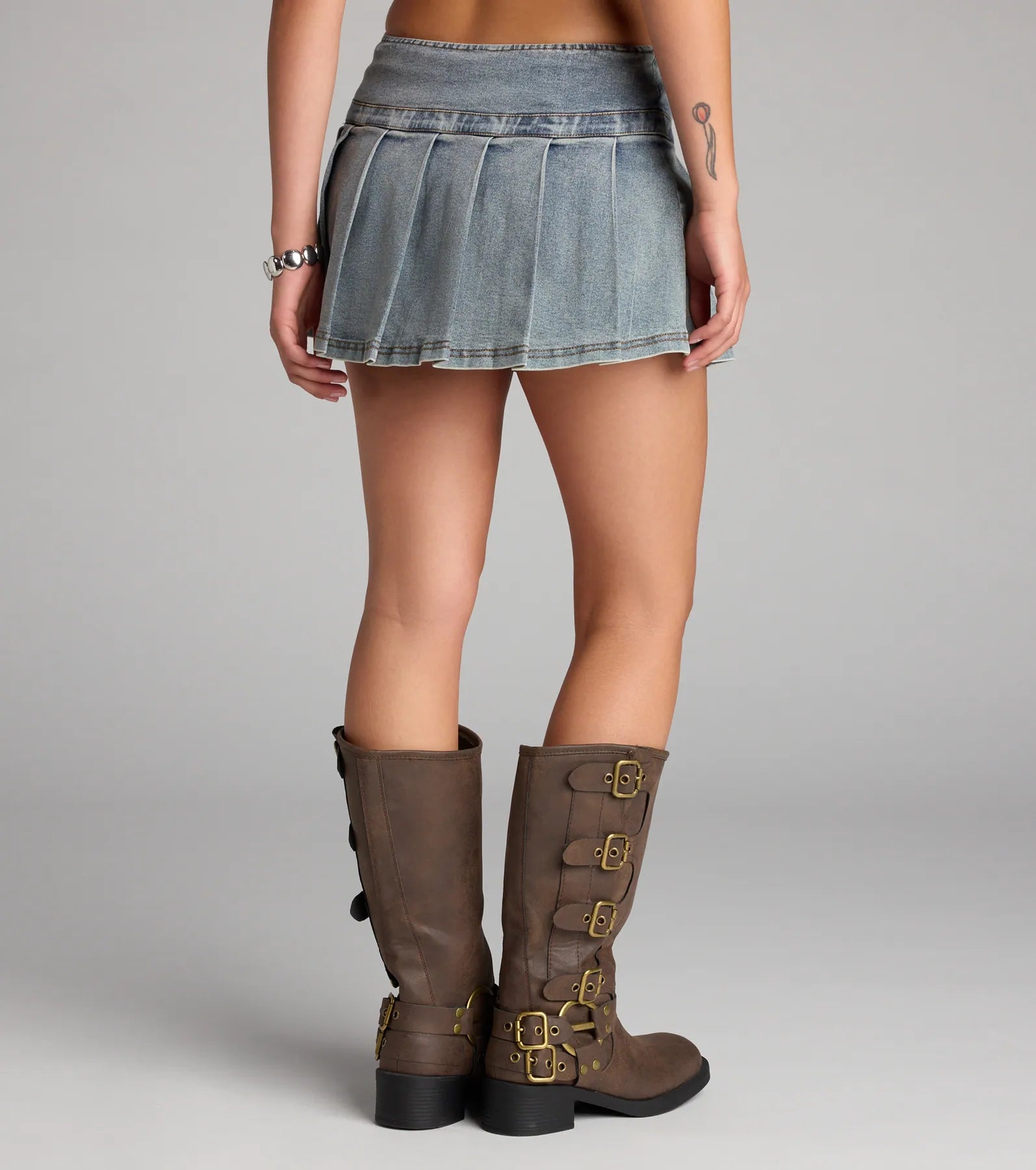 Off Duty Cool Denim Mini Skort