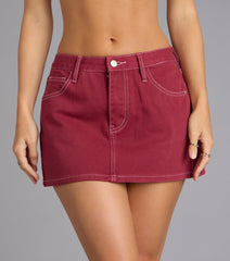 Match Point Mid-Rise Denim Skort