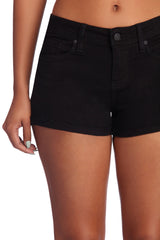 Low Rise Distressed And Cuffed Jean Shorts