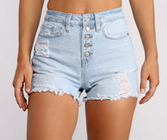 Your Everyday High Rise Light Denim Shorts