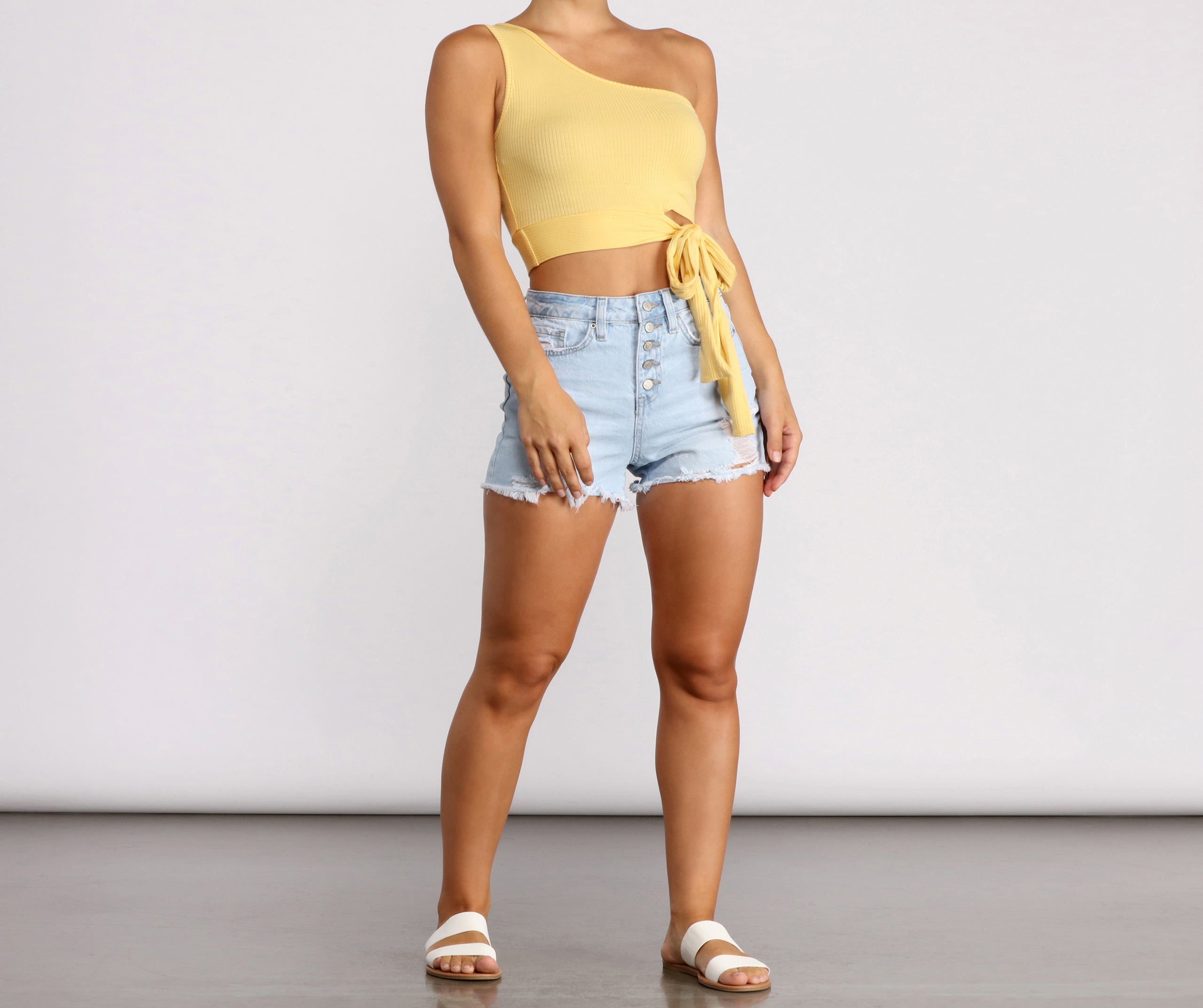 Your Everyday High Rise Light Denim Shorts