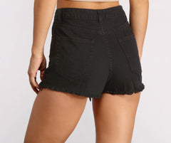 No Better High Waist Distressed Shorts
