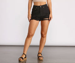 No Better High Waist Distressed Shorts