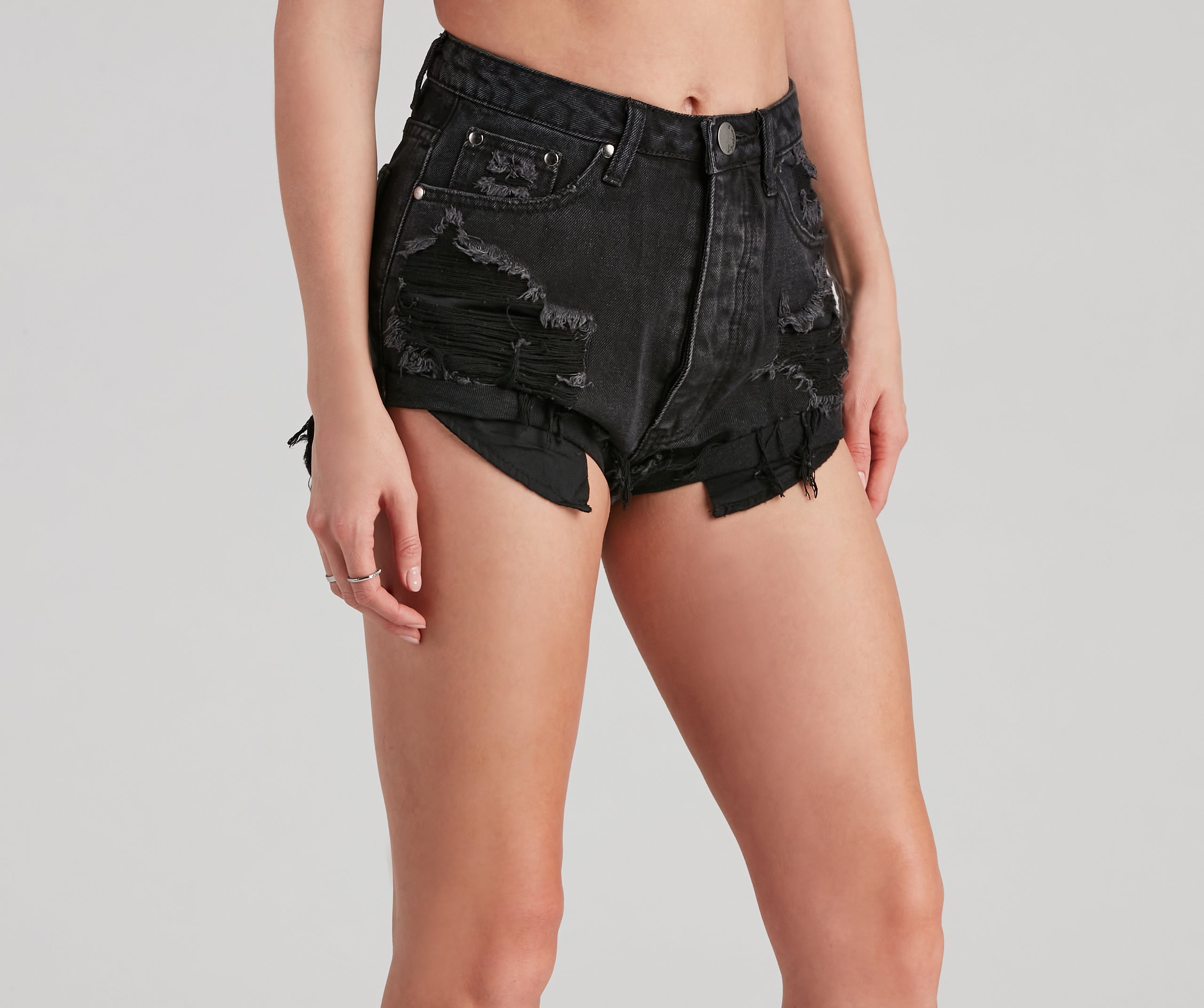 Taking It Easy High Rise Cut Off Shorts