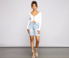 My Own Way High Rise Denim Shorts