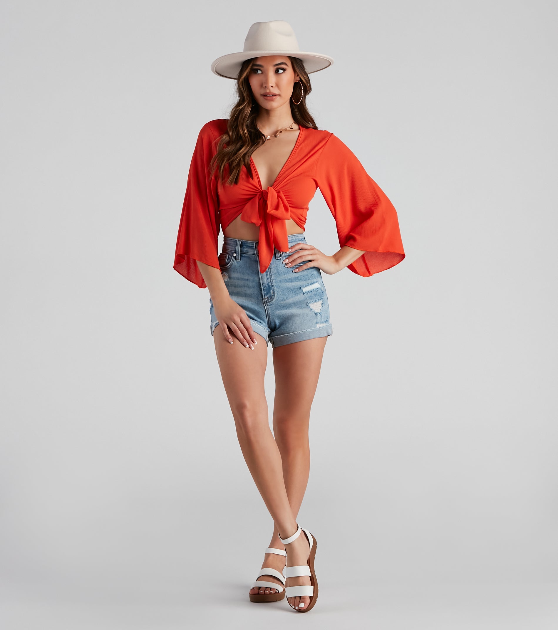 Meli Mid-Rise Cuff Denim Shorts By Windsor Denim