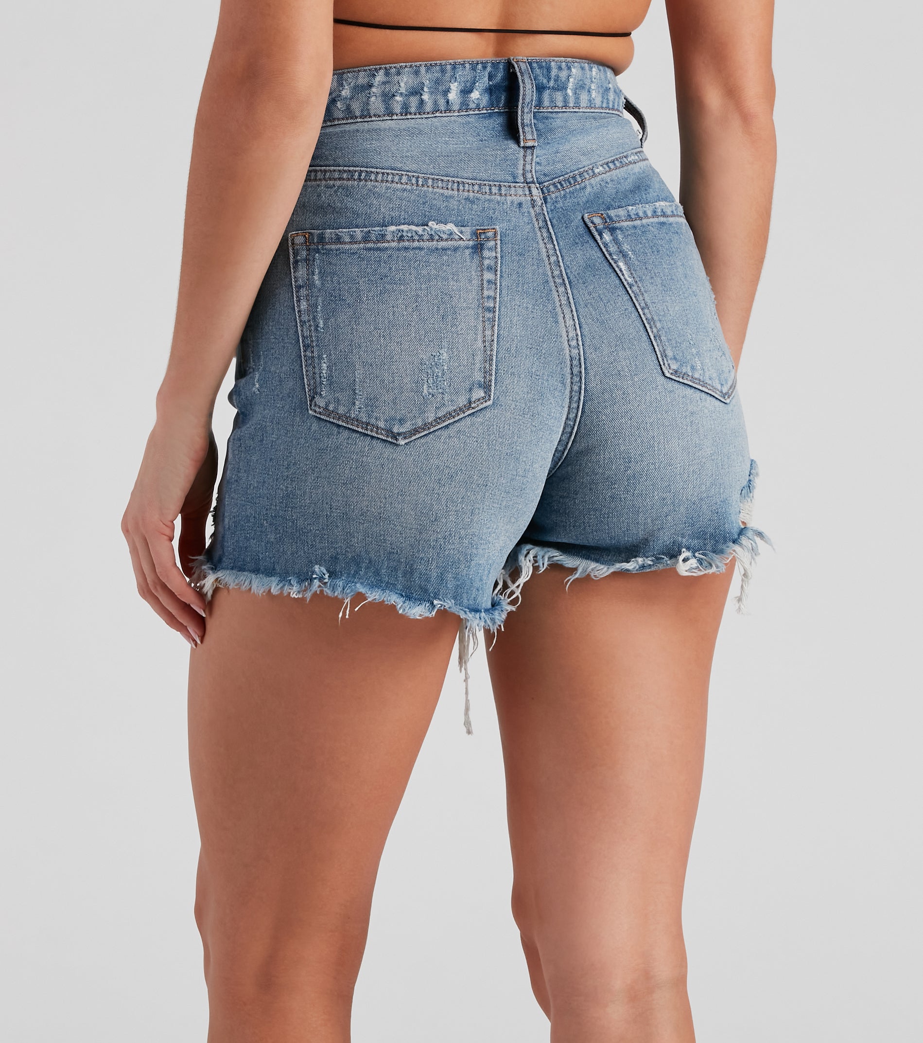 Reese Extra High Waist Cutoff Denim Shorts by Windsor Denim