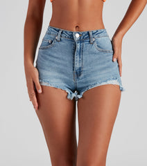 Perfect Day High Waist Denim Shorts