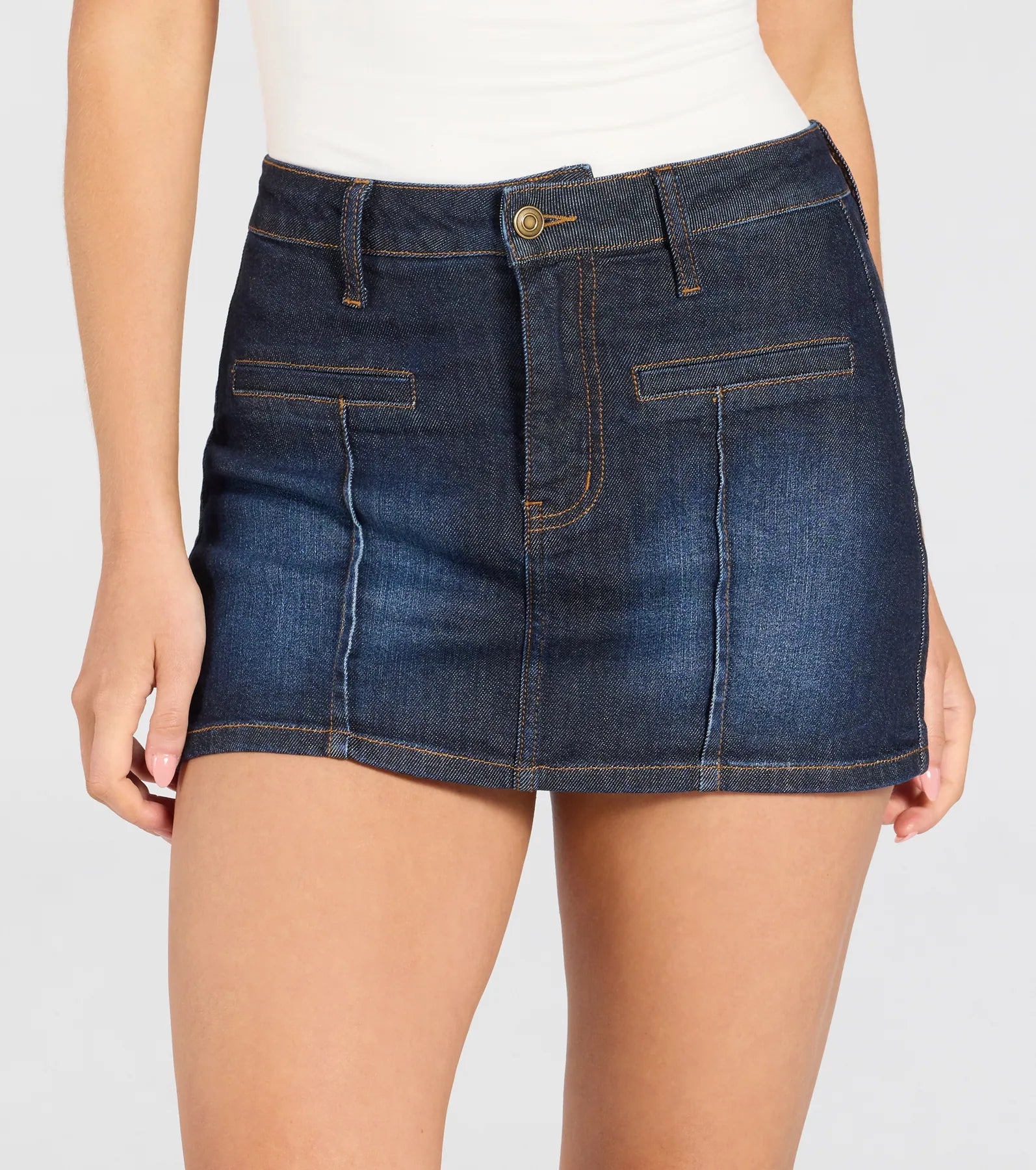 Real Babe High-Rise Denim Skort