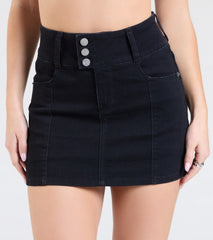 In For A Ride Denim Mini Skort