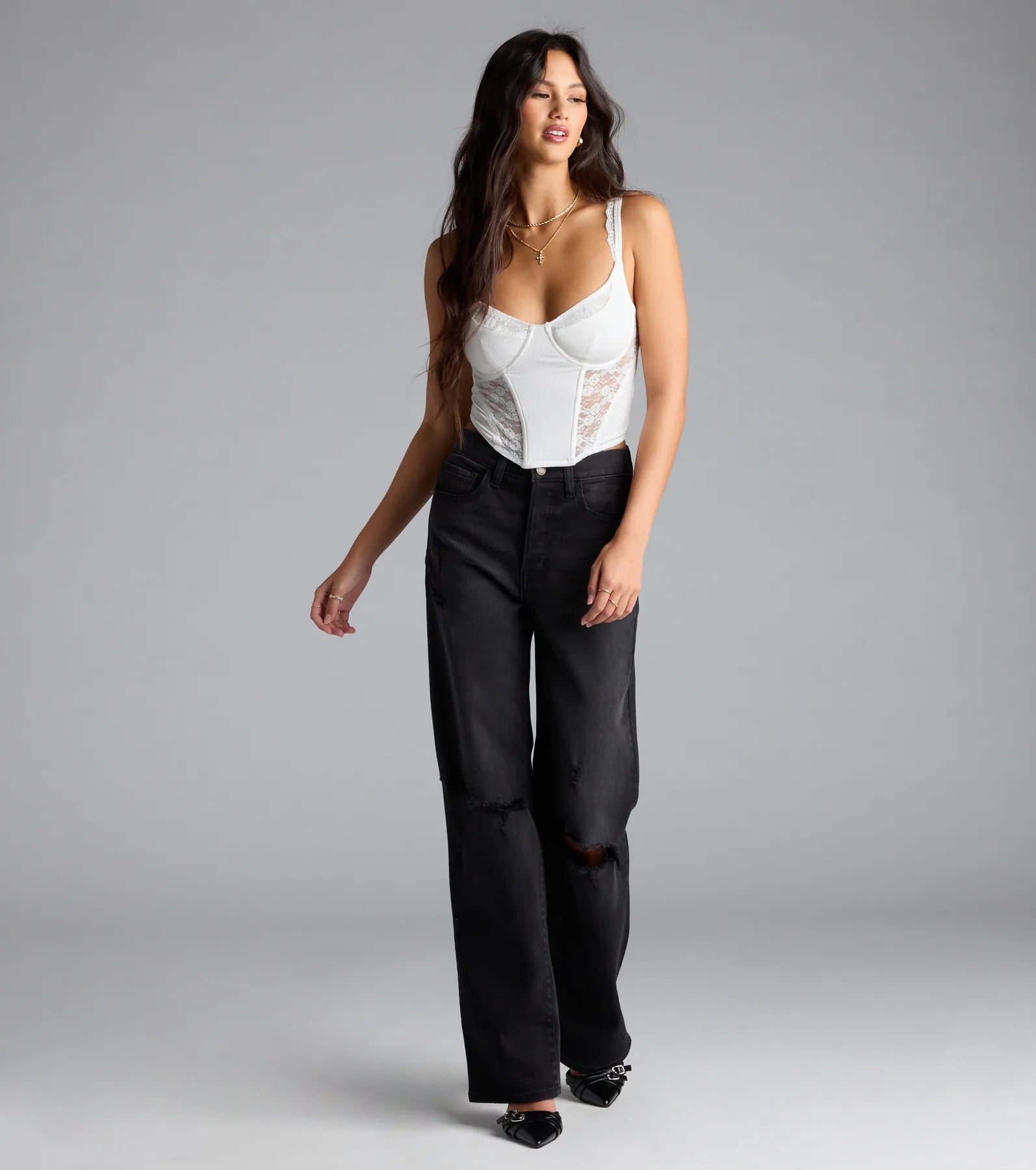 Forever Feels Lace Knit Bustier