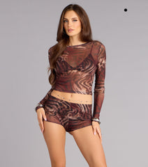 Untamed Edge Animal Print Shorts