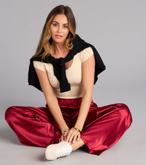 Pillow Talk Satin Pajama Pants