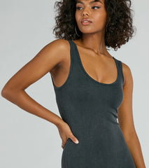 Iconic Basic Scoop Neck Seamless Knit Romper