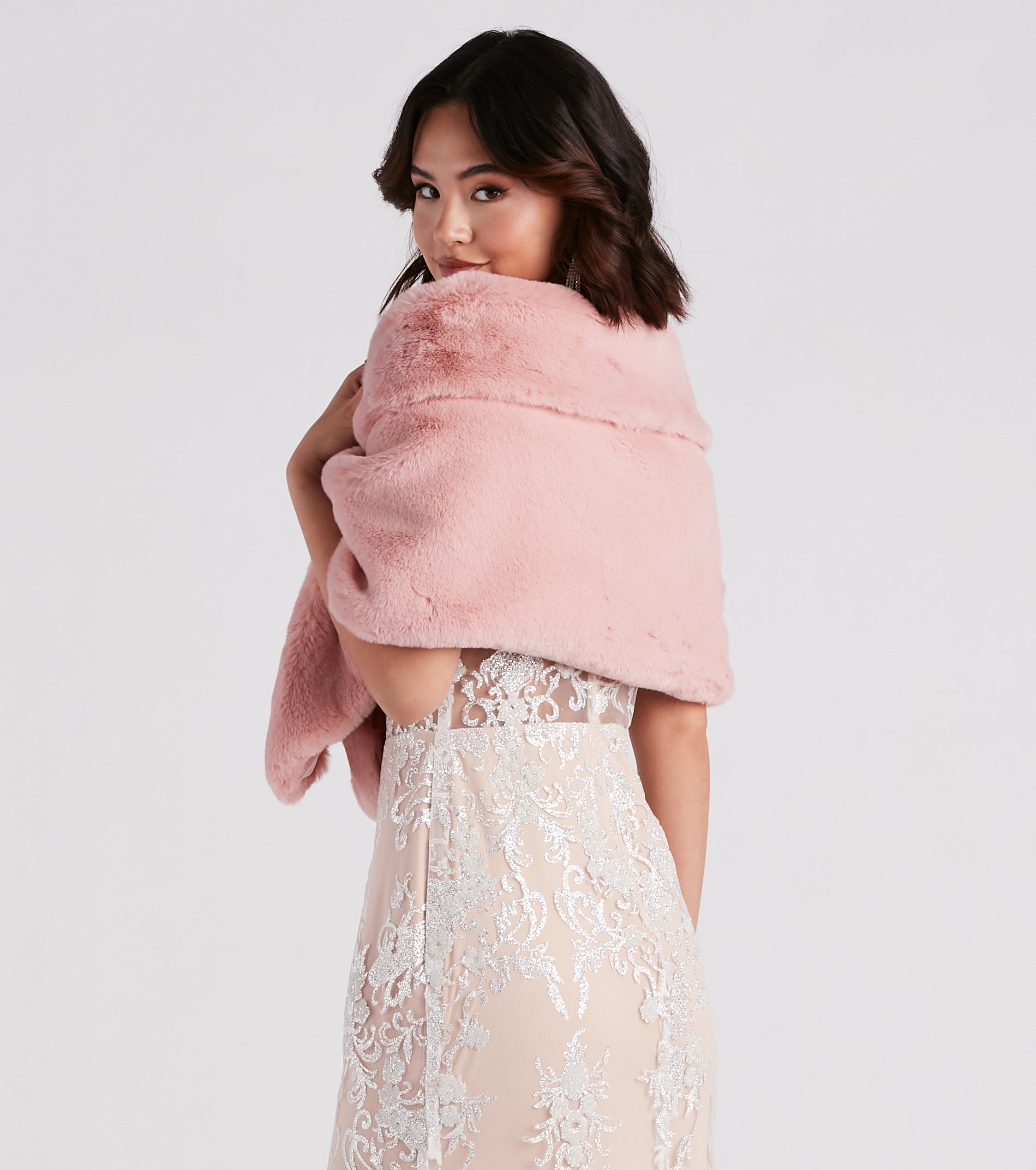 So Luxe Faux Fur Shawl Wrap