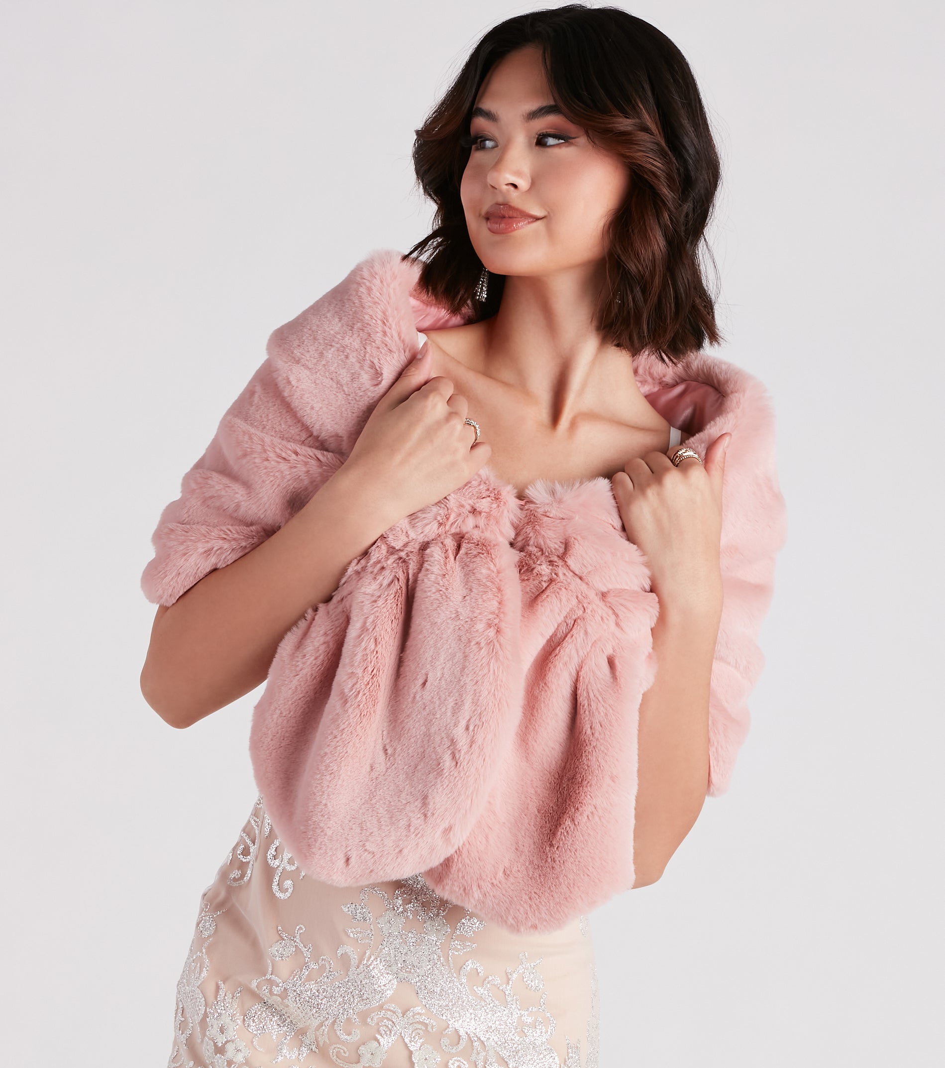 So Luxe Faux Fur Shawl Wrap