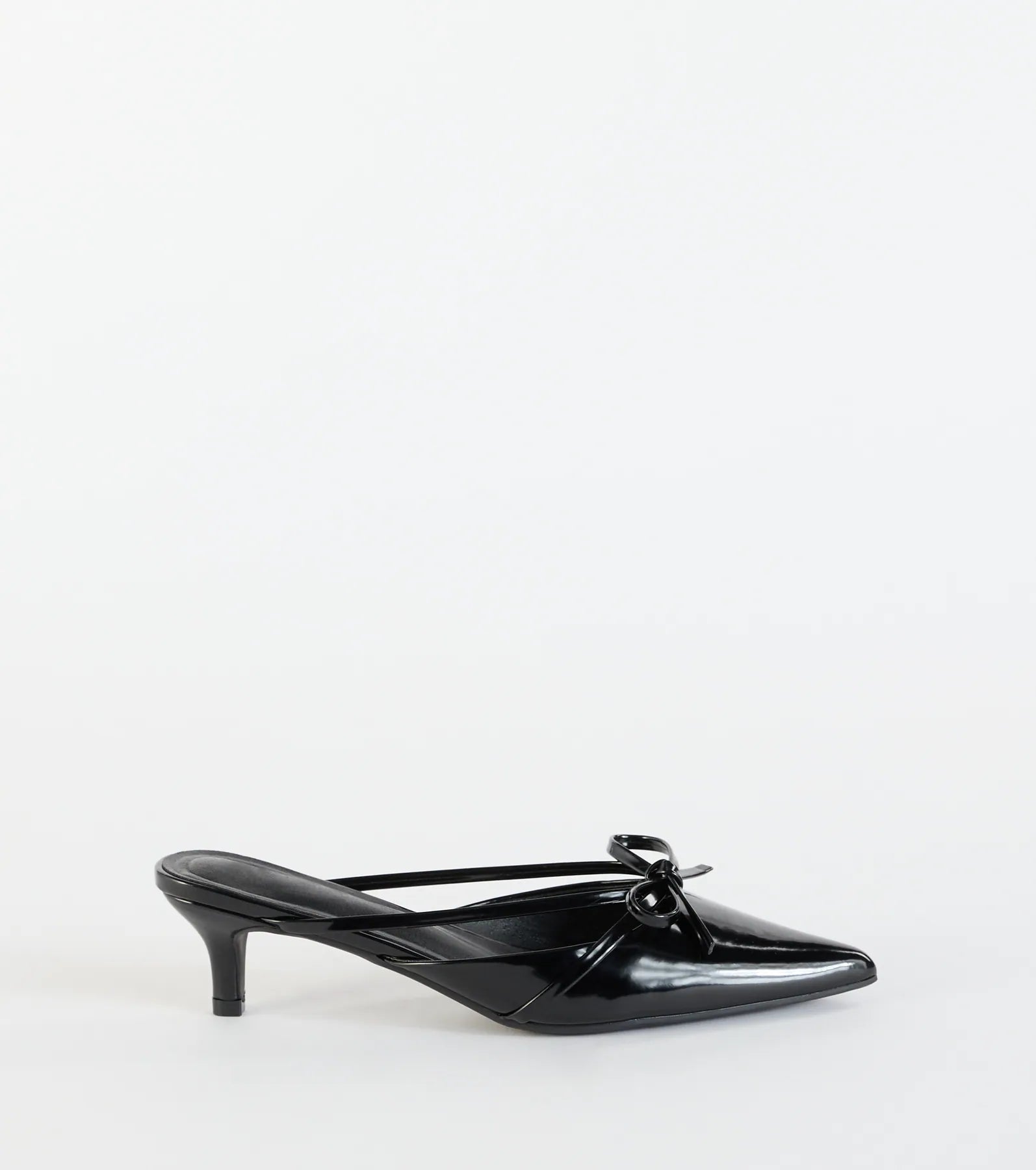 Sweetest Thing Bow Kitten Heel Mules