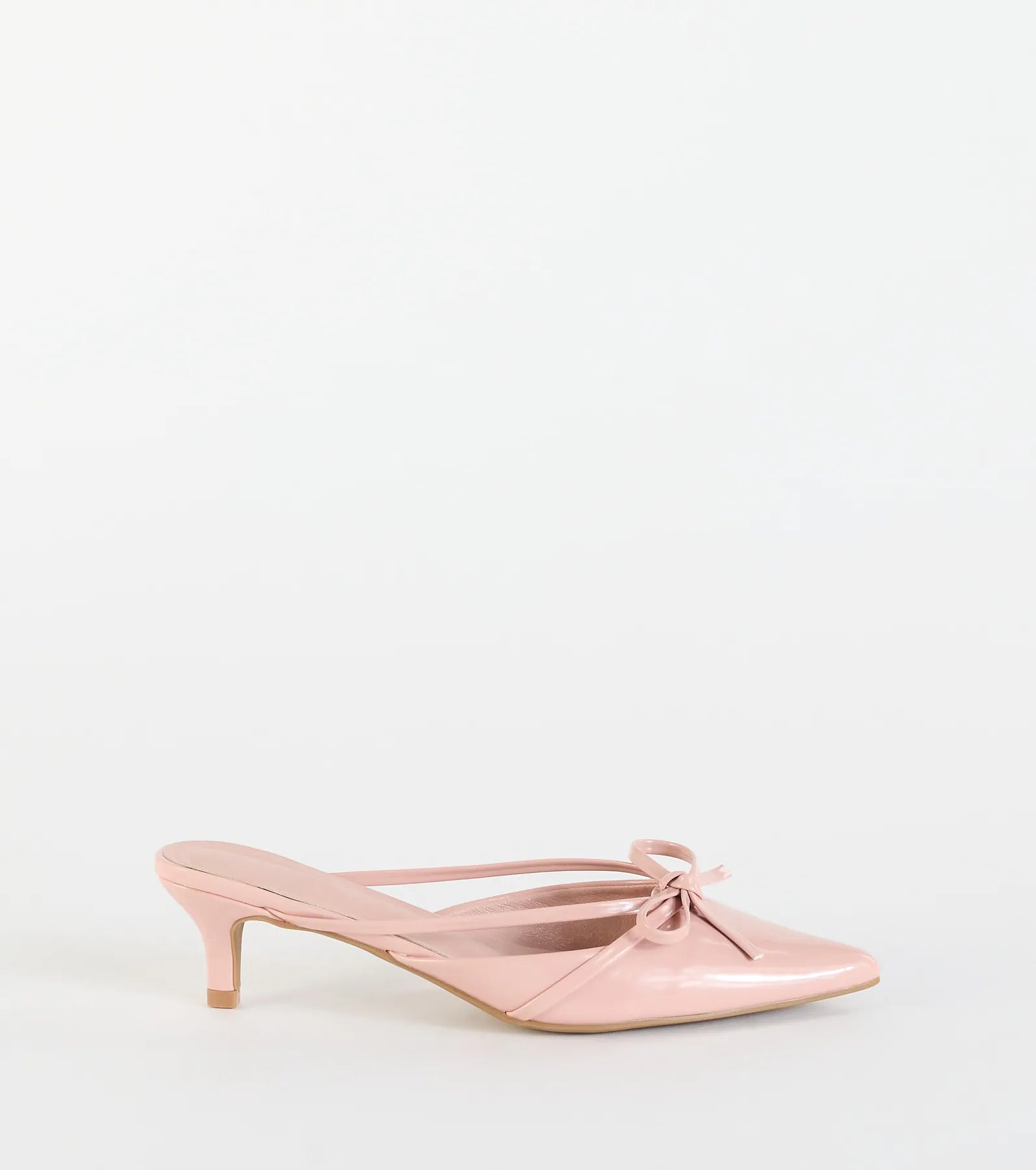 Sweetest Thing Bow Kitten Heel Mules