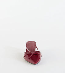 Sweetest Thing Bow Kitten Heel Mules