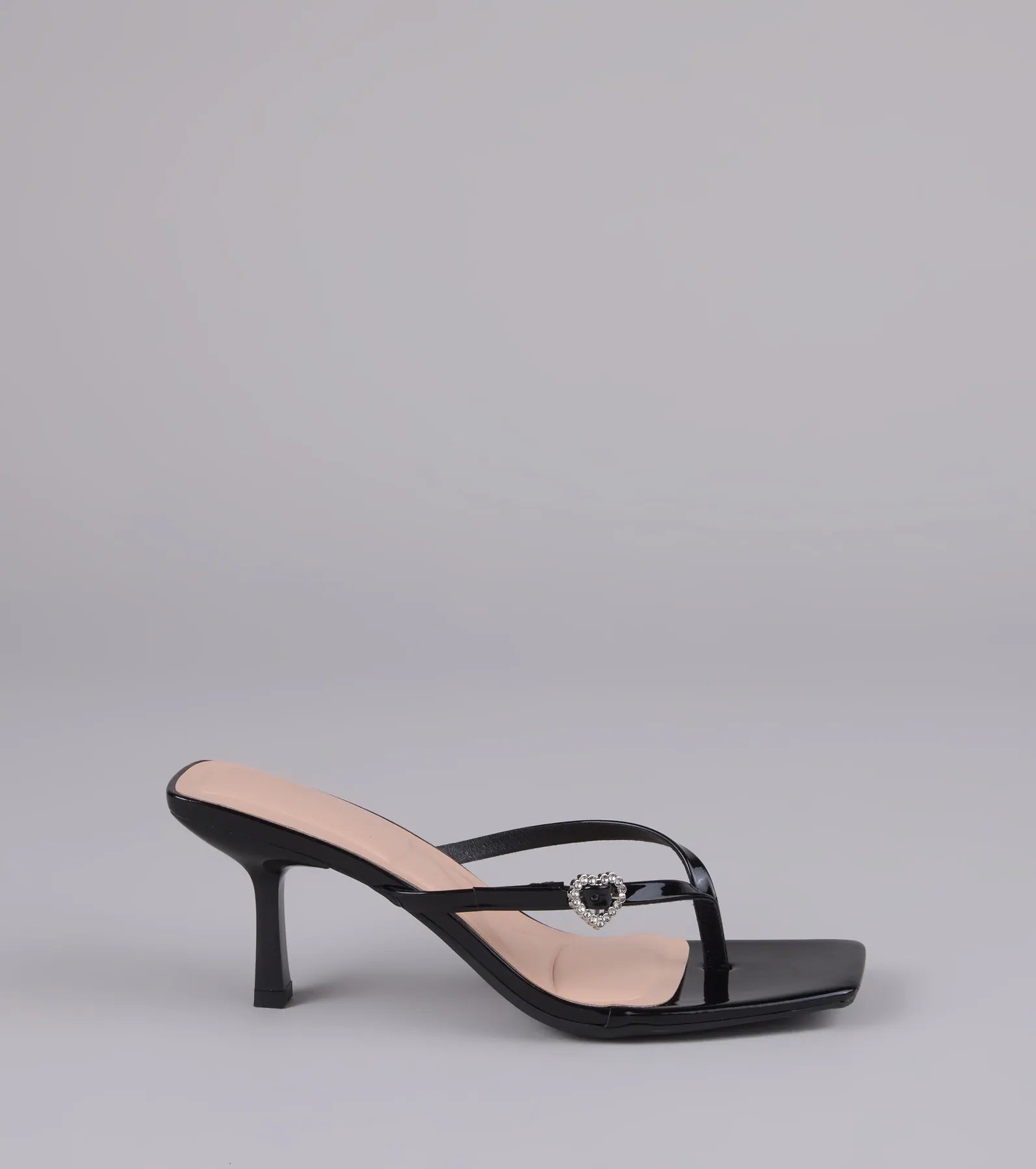 Love Story Era Heart Rhinestone Thong Heels