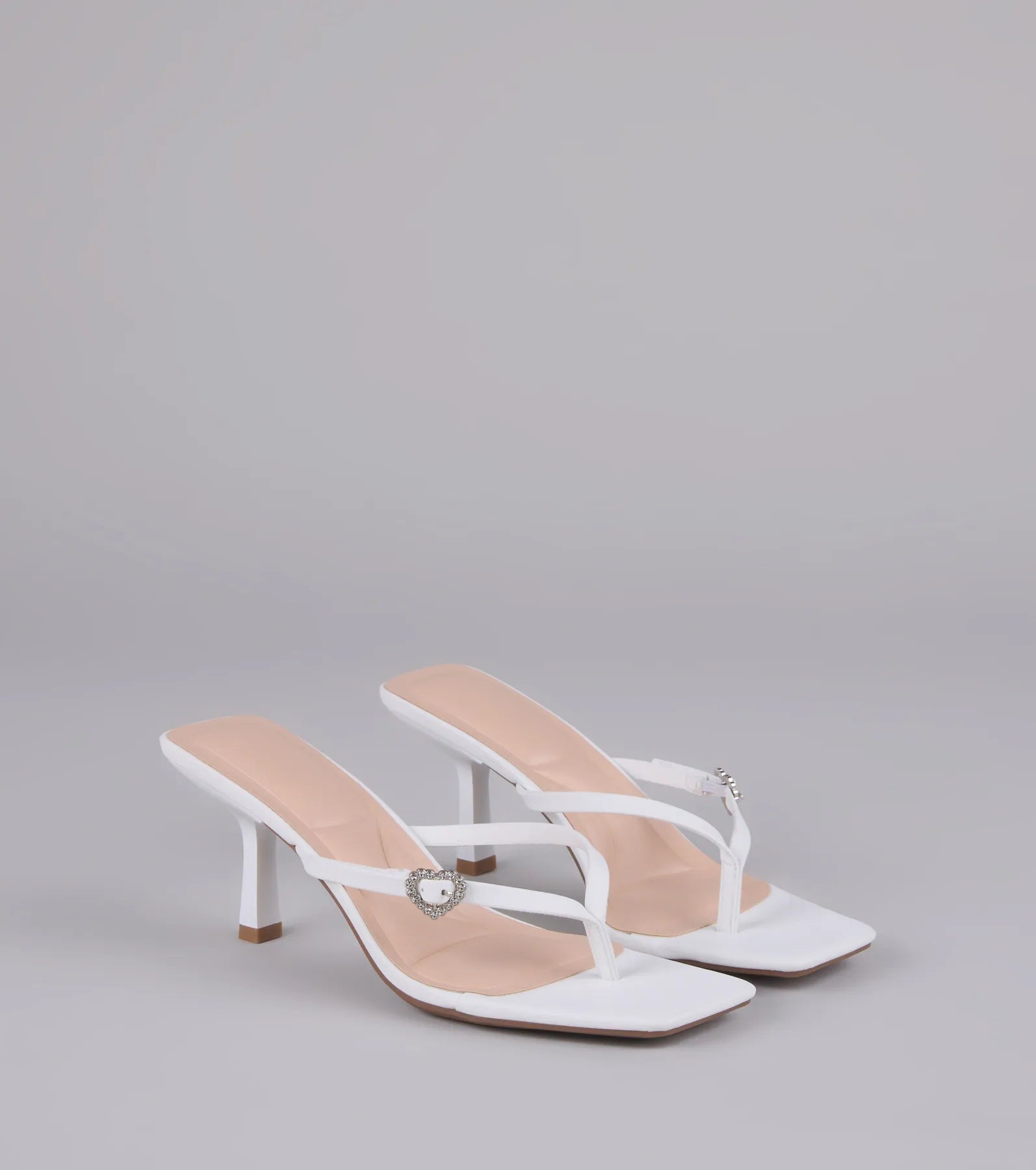 Love Story Era Heart Rhinestone Thong Heels