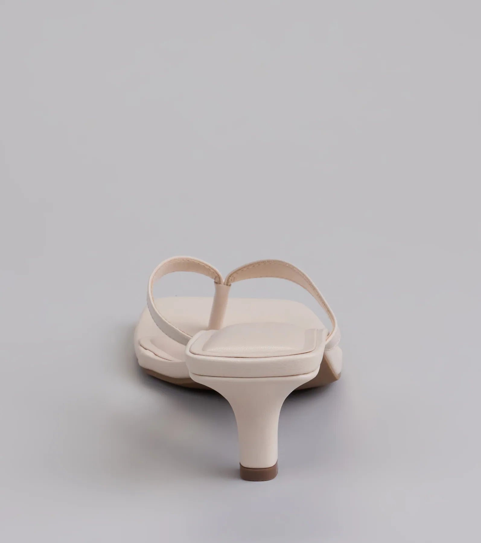 Feeling Chic Thong Square Toe Heels