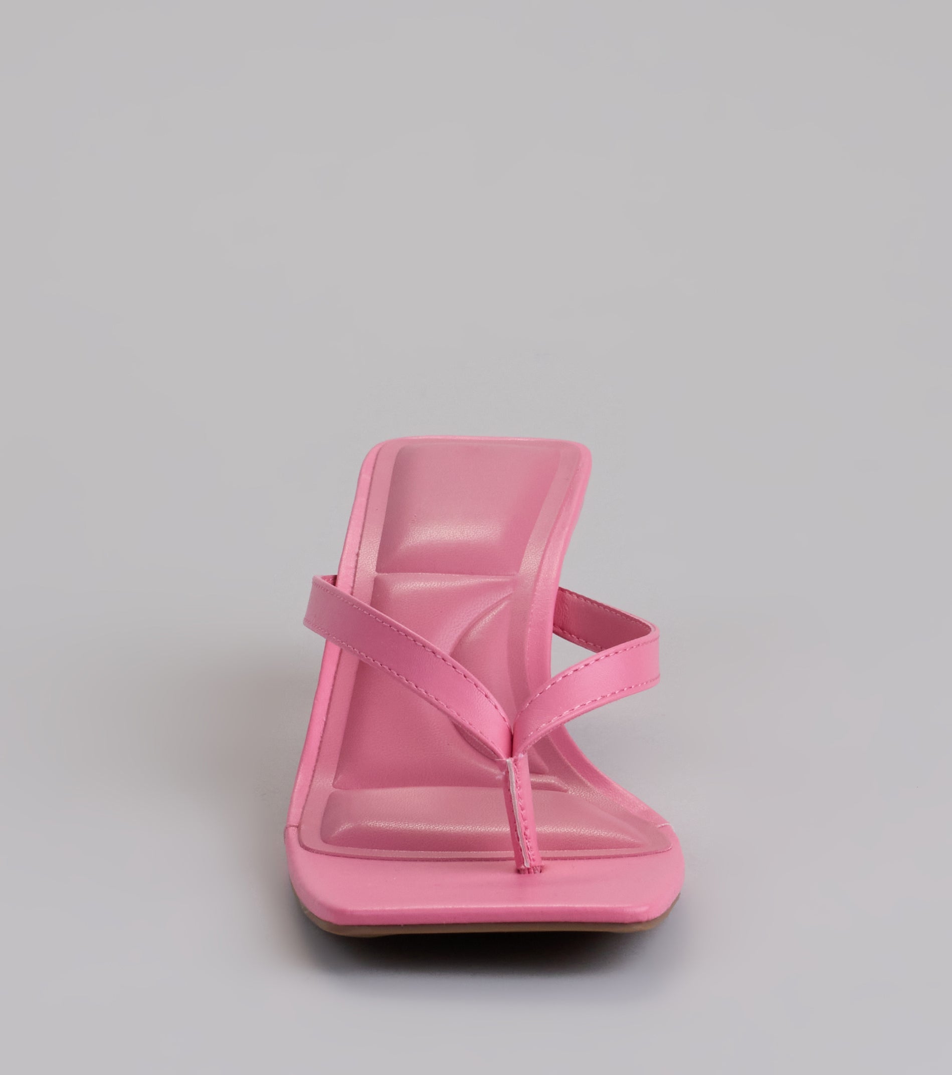 Feeling Chic Thong Square Toe Heels