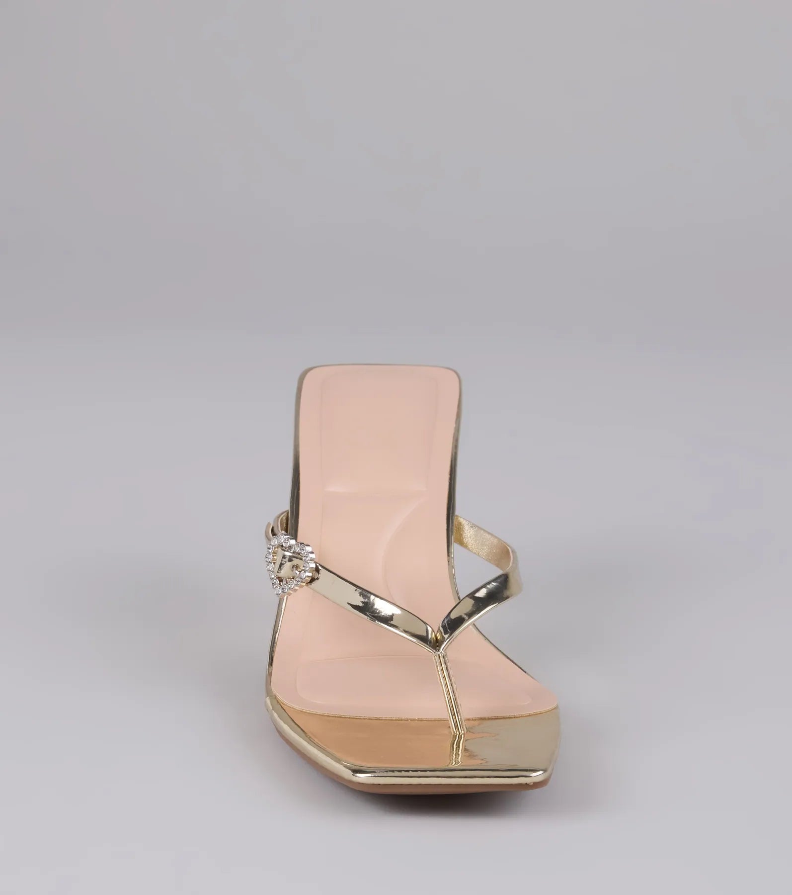 Love Story Era Heart Rhinestone Thong Heels