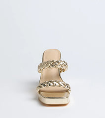 Social Season Braided Strap Mules