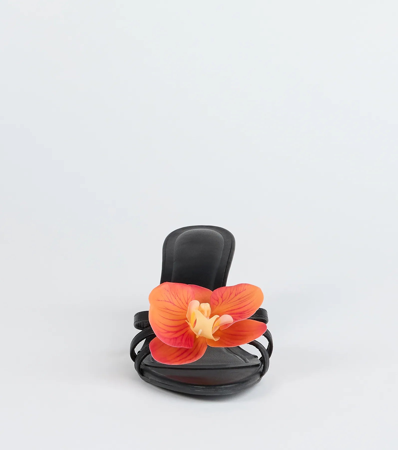 Vacay Ready Flower Strap Stiletto Mules