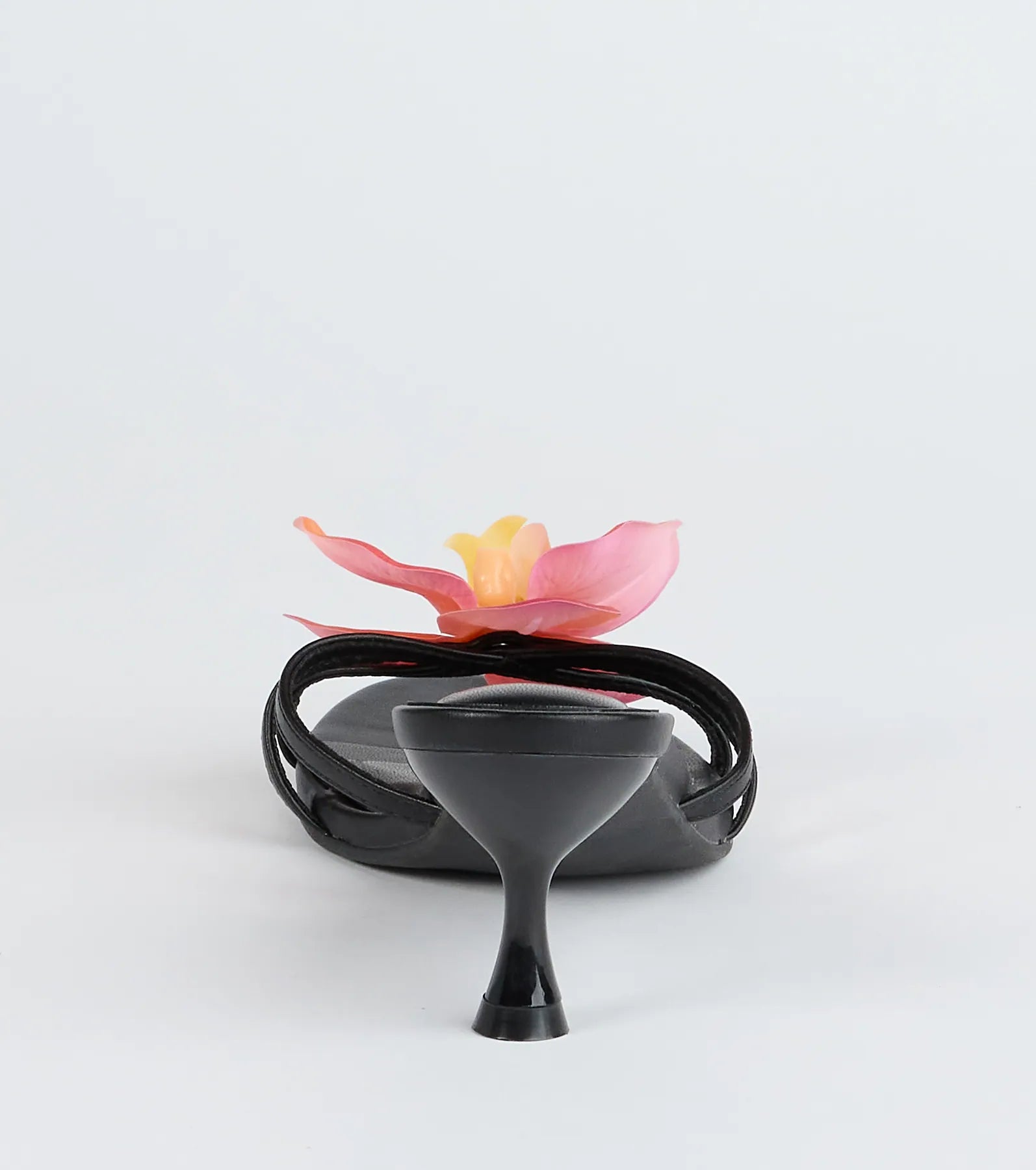 Vacay Ready Flower Strap Stiletto Mules