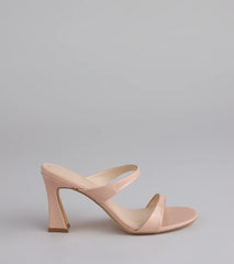 Chic Strut Strappy Block Heel Mules