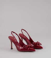 Strut Season Bow Stiletto Pumps