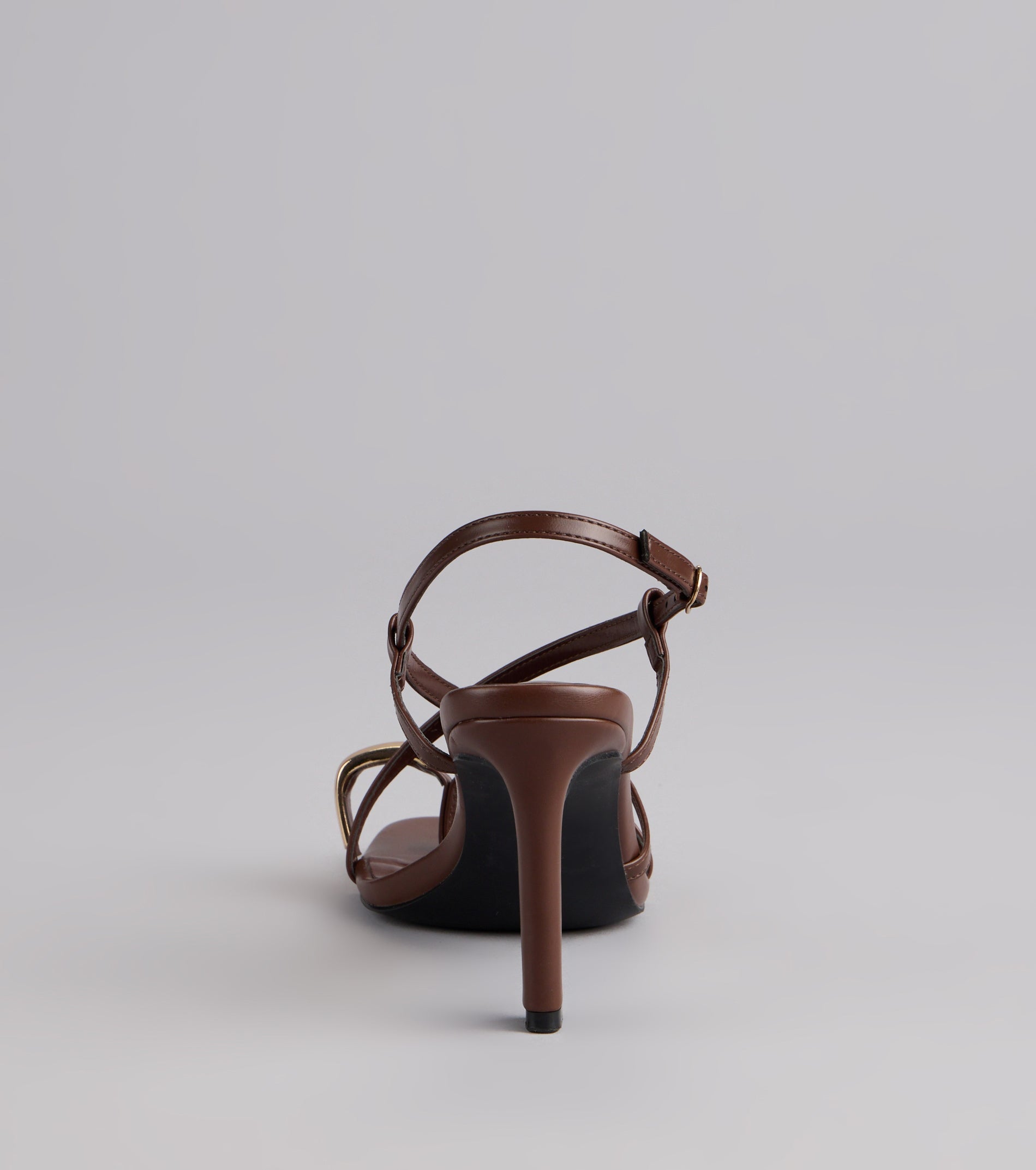 Luxe Minimalist Toe Ring Strappy Stiletto Heels