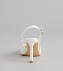 Polished And Powerful Slingback Stiletto Heels