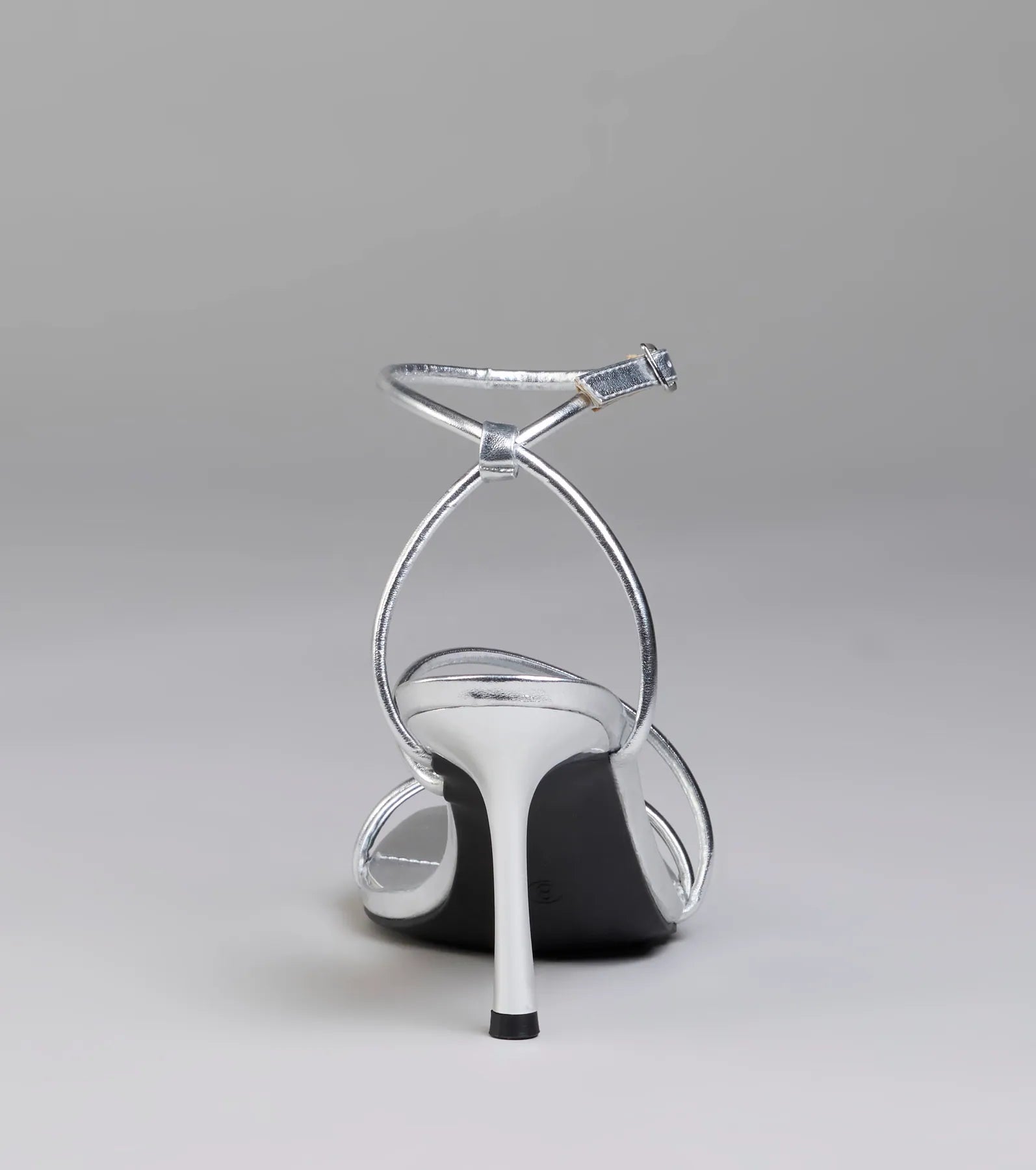 Edgy Elegance Metallic Strappy Stiletto Heels