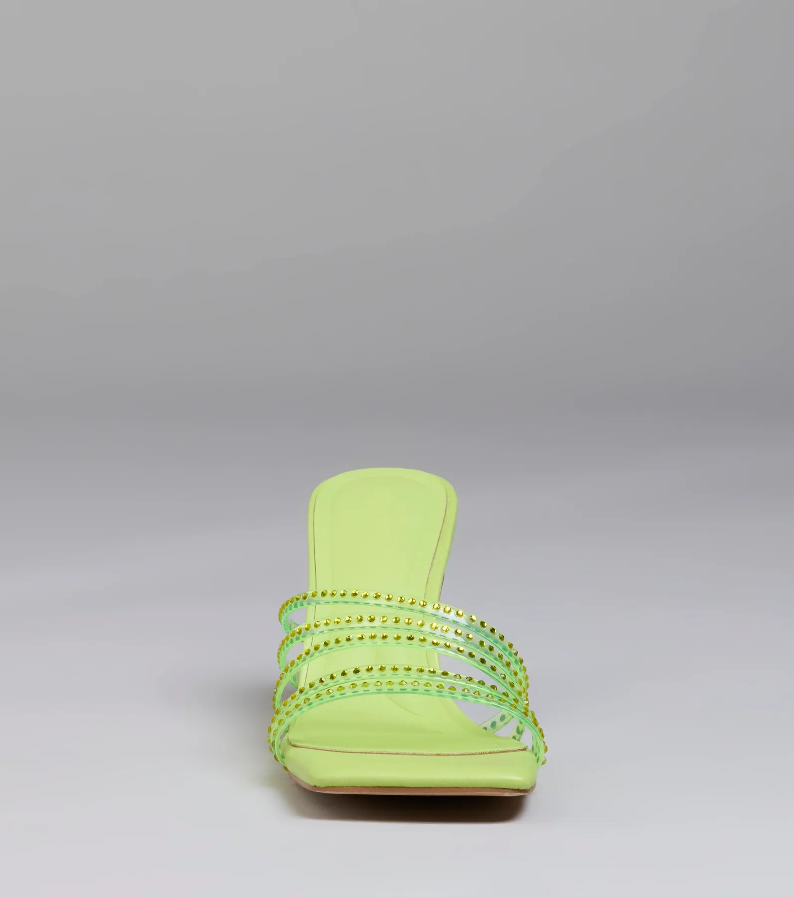 Alluring Strappy Stud Stiletto Mules